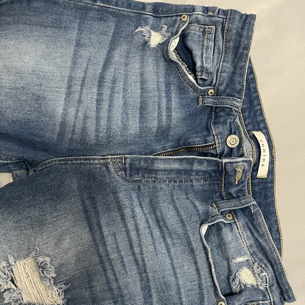 Blue washed pants